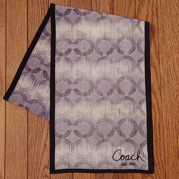 Coach Denim Logo Scarf - Picture 1 of 8